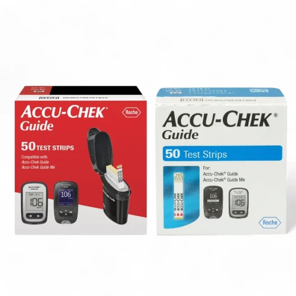Accu Chek Guide test strips 50 blood sugar levels diabetes glucose meter measure accuracy fast result easy to use smartpack